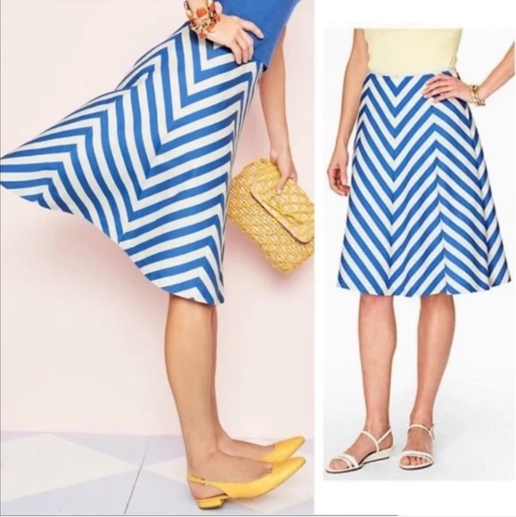 TALBOTS CHEVRON PRINT SKIRT SIZE 6 - Picture 1 of 6